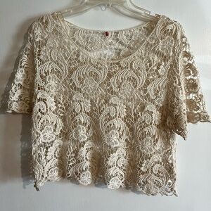 Soft lace knit summer top